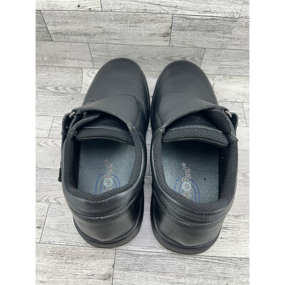 Orthofeet 510‎ Mens Black Leather Wide 2E Strap Shoes Size 10.5 main image 12